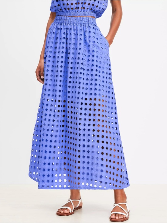LOFT Dresses & Skirts - LOFT Lavender Eyelet Maxi Skirt